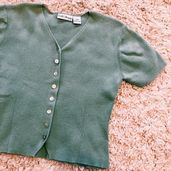 croft & barrow Tops - Vintage Croft & Barrow Button-Up Short Sleeve Tee